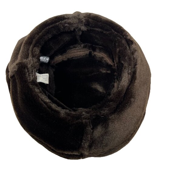 Daniele Meucci Faux Fur Italian Rollable Bucket Hat Cap Winter Crushable Retro - Picture 6 of 11